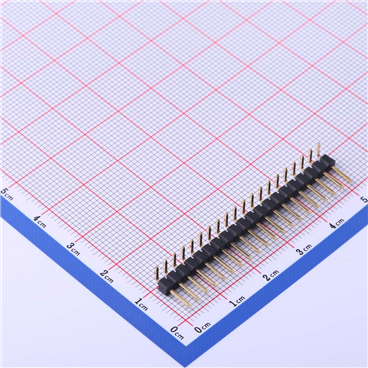 排针 2.54mm 1x20P 弯插 KH-A2541WR-20P